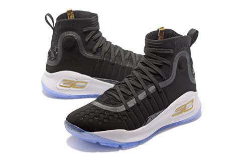 Under Armour UA Curry IV 4 Youth Big Kids Basketball Shoes Black White ...