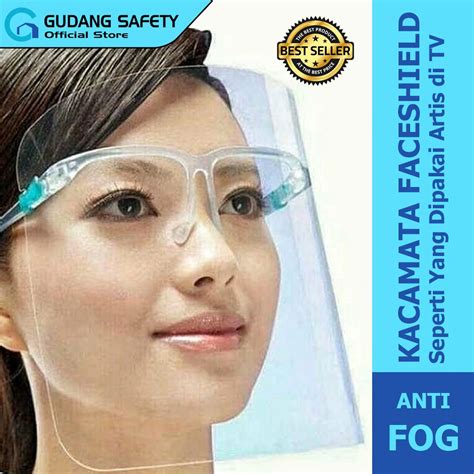 Jual KACAMATA FACE SHIELD ARTIS TV ANTI EMBUN Shopee Indonesia