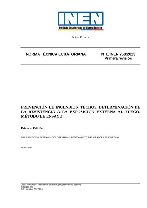 Pdf Prevenci N De Incendios Techos Determinaci N De La Resistencia