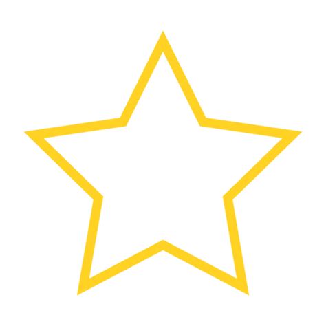 Diseño PNG Y SVG De Icono De Contorno Favorito De Estrella Para Camisetas