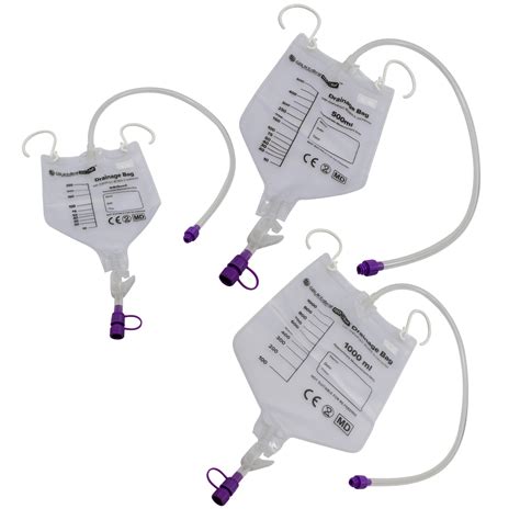 Enteral Isosaf Pvc Drainage Bags With Hooks