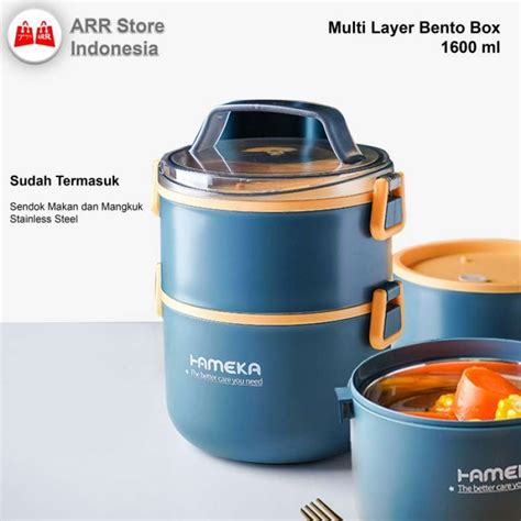 Promo Tempat Kotak Bekal Makan Rantang Makan Lunch Box 2 Tingkat 1600