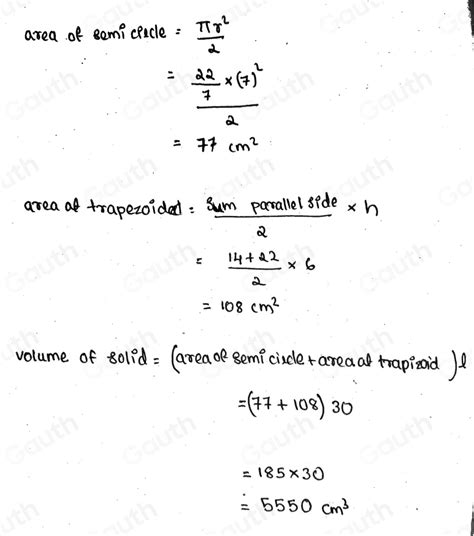 Solved 2 The Diagram Shows A Solid Formed By Fitting A Semi Circular