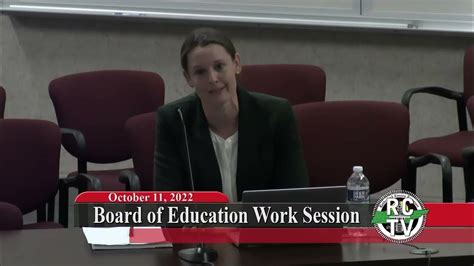 Board Of Education Work Session October 11 2022 Youtube