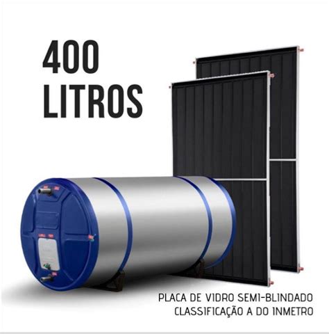 Aquecedor Solar Litros Placas Semi Blindadas Inmetro A