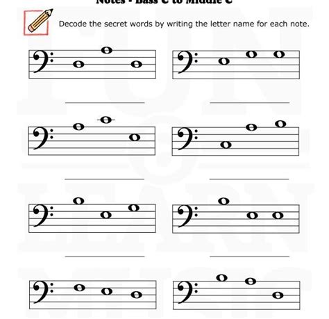 10 music notes worksheets – Artofit