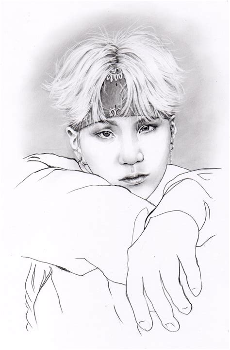 Namil Art Pencil Portrait Drawing Bts V Pencil Illustration By You Df