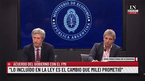 Luis Caputo Confirmó El Acuerdo Con El Fmi Y “anticipó Medidas Más