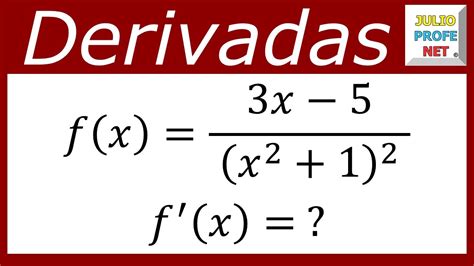 Derivada De Un Cociente Ejercicios Resueltos