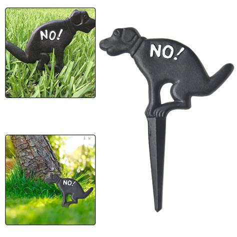 No Pooping Yard Sign Cast Iron No Dog Poop Urinating Yard Sign Lawn