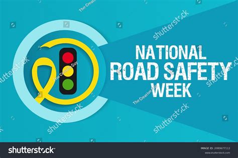 National Road Safety Week Observed Every Stock Vector Royalty Free