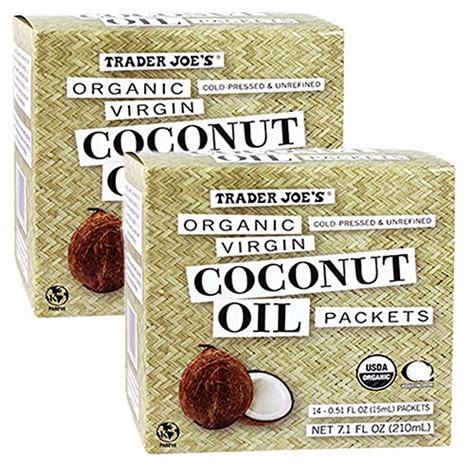 Trader Joe S Organic Coconut Oil Packets 2 Pack 28 Packets Virgin