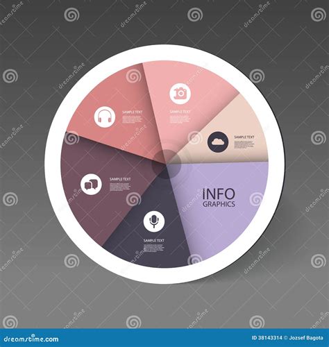 Colorful Pie Chart Infographic Design Stock Vector Illustration Of