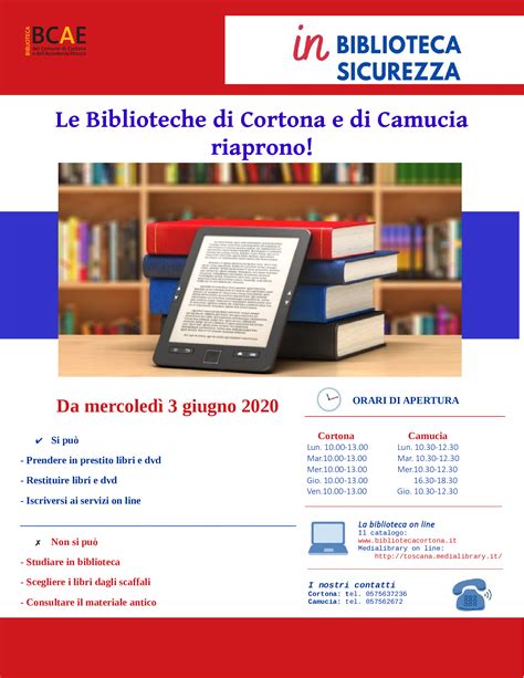 Riaprono Le Biblioteche Di Cortona E Camucia ArezzoWeb Informa