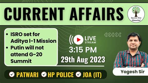 Daily Current Affairs 29th August 2023 For All Himachal Pradesh