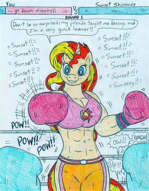 Boxing You Vs Anthro Sunset Shimmer By Jose Ramiro On Deviantart