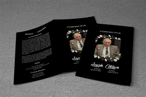 Free Funeral Program Template Photoshop