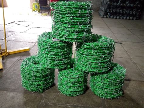 Green Pvc Coated Barbed Wire At Rs 125kg पीवीसी कोटेड बार्बेड वायर