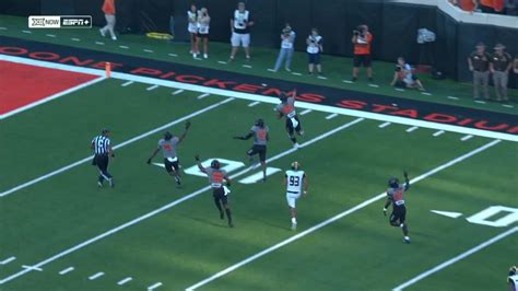 Oklahoma State Walks In For Td After Blocked Punt Espn Video