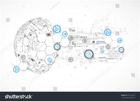 Abstract Technology Globe Background Vector Stock Vector Royalty Free