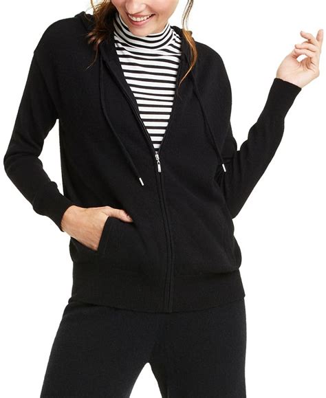 Charter Club Cashmere Zip Front Hoodie Created For Macy S And Reviews Sweaters Women Macy S