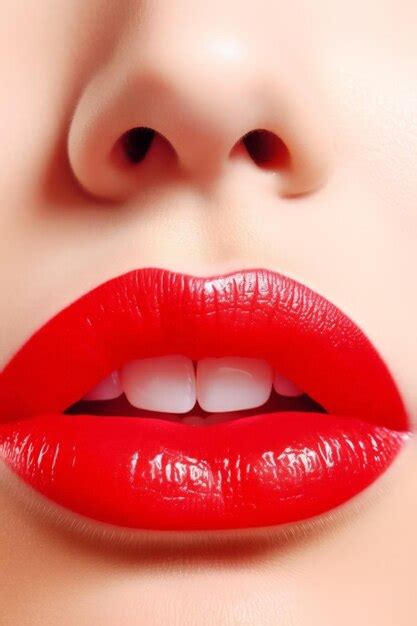 Premium Photo Sexy Lips Beauty Red Lips Makeup Detail Beautiful