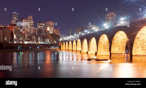 Stone Arch Bridge Night