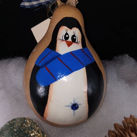 Penguin Gourds Etsy