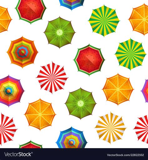 Summer Beach Umbrellas Pattern Or Royalty Free Vector Image