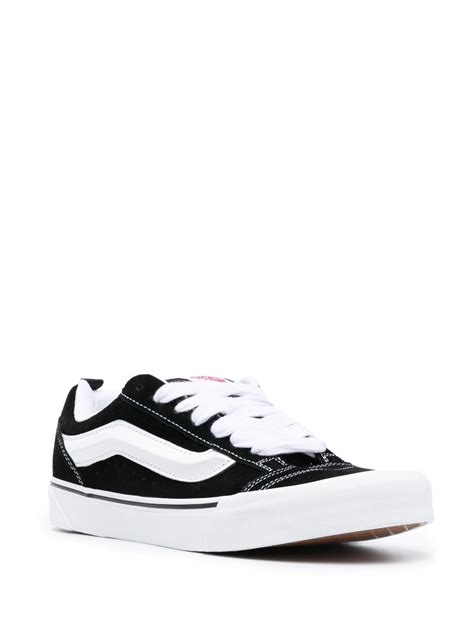 Vans Knu Skool Lace Up Trainers In Black Modesens