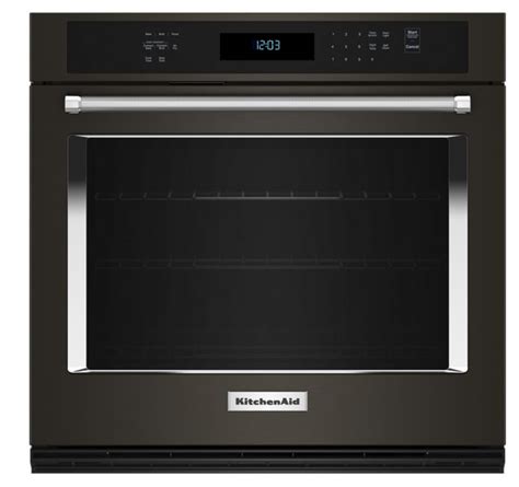 KitchenAid - 4.3 cu. ft Single Wall Oven in Black Stainless - KOES527P