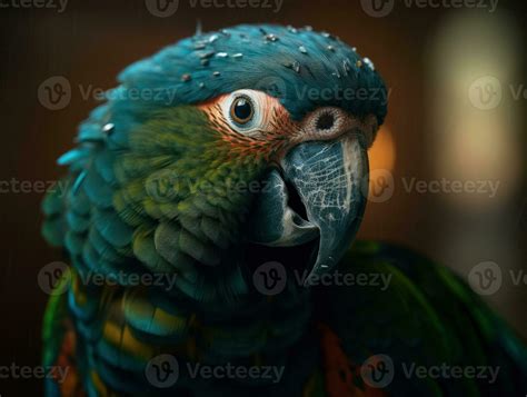 Parrot bird portrait AI Generated 34092279 Stock Photo at Vecteezy