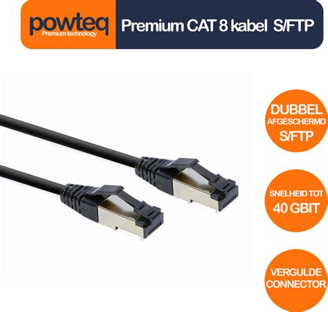 Powteq Cat Premium Netwerkkabel Internetkabel Meter