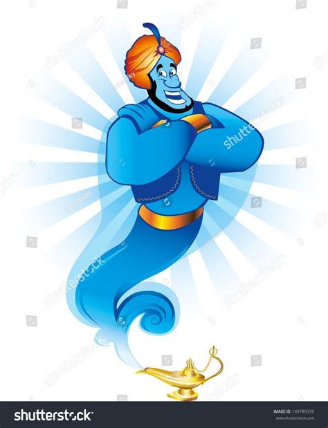 Magic Genie Your Service Genie Appears Stock Vector 149789339 ...