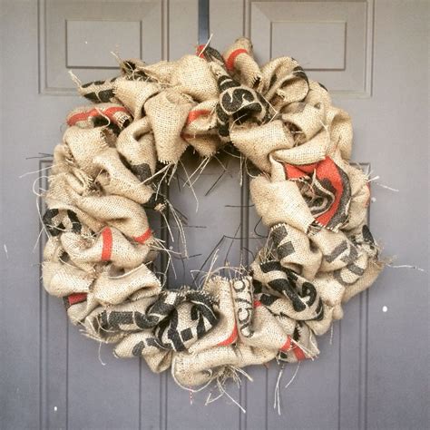 Coffee bag wreath I made! | Wreaths, Fall wreath, Burlap wreath