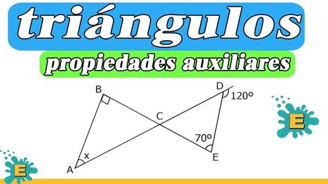 Ejercicios De Tri Ngulos Propiedades Auxiliares Youtube