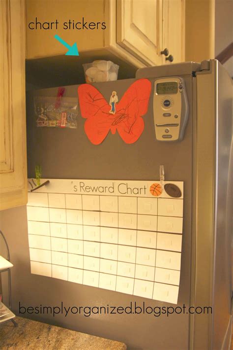 DIY behavior/reward chart - simply organized