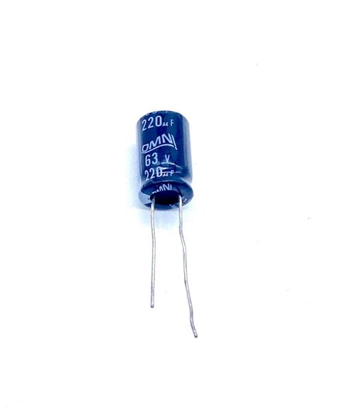 KIT 10 PEÇAS CAPACITOR ELETROLITICO 220UF 63V RADIAL 105ºC