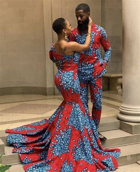 Couple African Clothing African Couple Matching Outfits African Wedding Dress Matching African