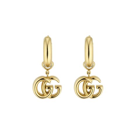 Gucci Gg Running 18ct Yellow Gold Interlocking G Motif Earrings Ybd582017001