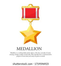 Merit Medal Award Best Employee Company Stock Vector Royalty Free