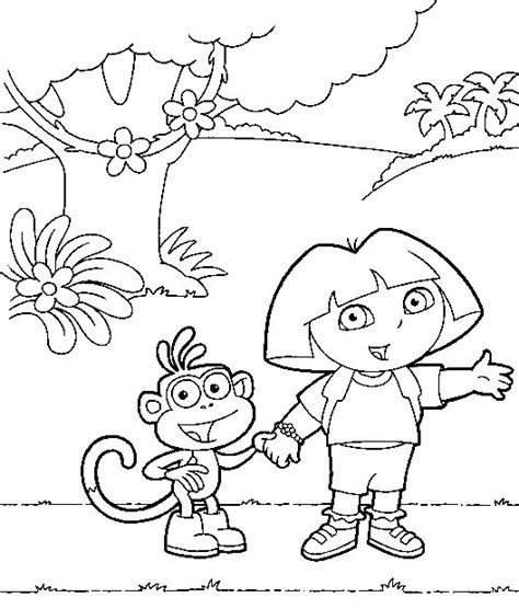 Coloriage Dora L Exploratrice Dessins Anim S Dessin