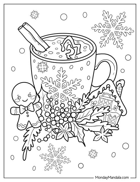 20 Hot Chocolate Coloring Pages Free PDF Printables