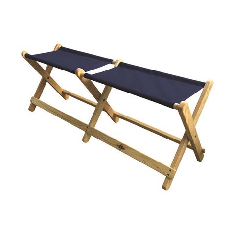 Wood Canvas Folding Bench Voyager Muebles