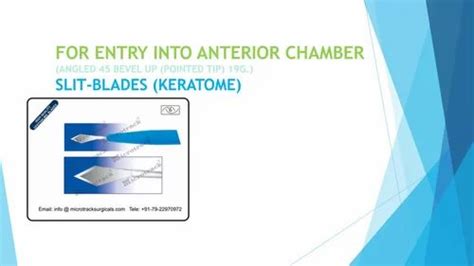 Keratome Knives Keratome Slit 28 Mm Ophthalmic Micro Surgical Knife