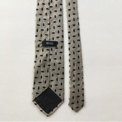 boss hugo boss tie silver black and red made in Italy 100% silk necktie pa0048 | eBay