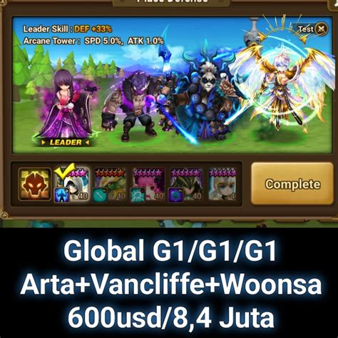 WTS WTT Global G1 G1 G1 Artamiel Vancliffe Woonsa BIG ACC 600 Only