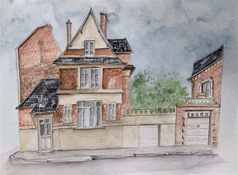 Maison de Saint Quentin à l aquarelle Naty journal dune apprentie