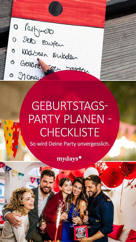 Geburtstagsparty Planen Checkliste Mydays Magazin