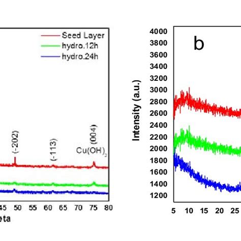 X Ray Diffraction Patterns Of A Cuo Si B Cuo Ps Films At Seed Layer Download Scientific